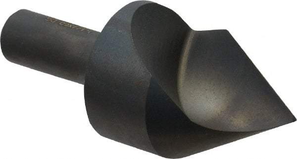 Cleveland - 1-1/4" Head Diam, 1/2" Shank Diam, 1 Flute 60° High Speed Steel Countersink - Oxide Finish, 2-3/4" OAL, Single End, Straight Shank, Right Hand Cut - Makers Industrial Supply