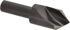 Cleveland - 5/8" Head Diam, 3/8" Shank Diam, 1 Flute 82° High Speed Steel Countersink - Oxide Finish, 2-3/32" OAL, Single End, Straight Shank, Right Hand Cut - Makers Industrial Supply