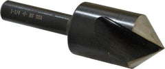 Cleveland - 1-1/4" Head Diam, 1/2" Shank Diam, 1 Flute 90° High Speed Steel Countersink - Oxide Finish, 2-3/4" OAL, Single End, Straight Shank, Right Hand Cut - Makers Industrial Supply