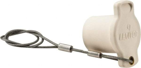 Leviton - 3R NEMA Rated, Female, White Single Pole Protective Cap - For Use with Male Plug - Makers Industrial Supply