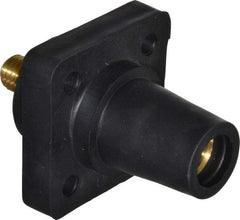 Leviton - 3R NEMA Rated, 600 Volt, 400 Amp, 2 to 4/0 AWG, Female, Threaded Stud, Panel Receptacle - 3.56 Inch Long, Black - Makers Industrial Supply