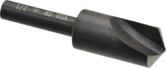 Cleveland - 1/2" Head Diam, 1/4" Shank Diam, 1 Flute 120° High Speed Steel Countersink - Makers Industrial Supply