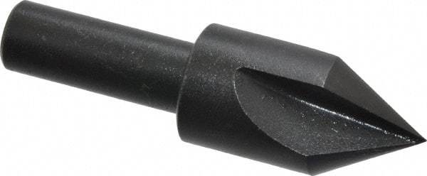 Cleveland - 5/8" Head Diam, 3/8" Shank Diam, 3 Flute 60° High Speed Steel Countersink - Oxide Finish, 2-3/32" OAL, Single End, Straight Shank, Right Hand Cut - Makers Industrial Supply