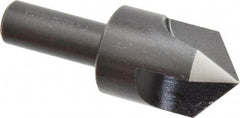 Cleveland - 1" Head Diam, 1/2" Shank Diam, 3 Flute 100° High Speed Steel Countersink - Oxide Finish, 2-3/4" OAL, Single End, Straight Shank, Right Hand Cut - Makers Industrial Supply