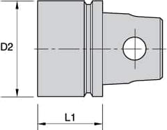 Kennametal - KM32 1.26 Inch Diameter Spindle Plug - 0.98 Inch Projection - Exact Industrial Supply