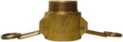 EVER-TITE Coupling Products - 2-1/2" Brass Cam & Groove Suction & Discharge Hose Female Coupler Male NPT Thread - Part B, 2-1/2" Thread, 250 Max psi - Makers Industrial Supply