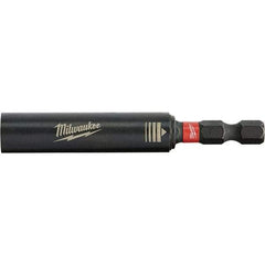 Milwaukee Tool - 1/4" Screwdriver Magnetic Drive Guide - 1/4" Drive, 3" OAL, 0.45" Socket Nose Diam - Makers Industrial Supply