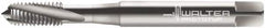 Walter-Prototyp - #0-80 UNF 3 Flute 2B Modified Bottoming Spiral Flute Tap - Cobalt, Bright Finish, 40mm OAL, Right Hand Flute, Right Hand Thread, Series 23410 - Makers Industrial Supply