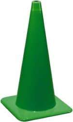 PRO-SAFE - 36" High, Lime Rigid Traffic Cone - 15" Base Width, 10 Lb, PVC - Makers Industrial Supply