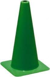 PRO-SAFE - 18" High, Lime Rigid Traffic Cone - 12" Base Width, 3 Lb, PVC - Makers Industrial Supply