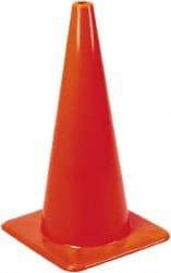 PRO-SAFE - 28" High, Orange Rigid Traffic Cone - 14" Base Width, 7 Lb, PVC - Makers Industrial Supply