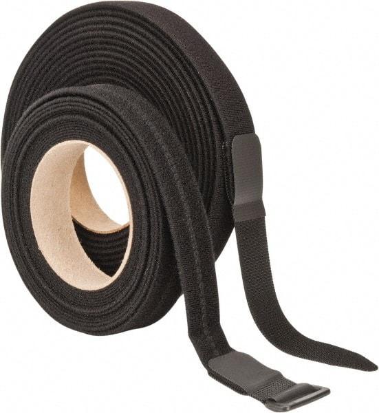 VELCRO Brand - 22 Piece 1" Wide x 5 Yd Long Self Fastening Tie/Strap Kit - Roll, Black - Makers Industrial Supply