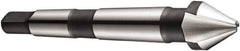 DORMER - 3 Flute 60° High Speed Steel Countersink - Bright Finish, 150mm OAL, Single End, Morse Taper Shank, Right Hand Cut - Makers Industrial Supply