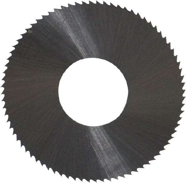 Controx - 1" Diam x 0.01" Blade Thickness x 3/8" Arbor Hole Diam, 80 Tooth Slitting and Slotting Saw - Arbor Connection, Right Hand, Uncoated, High Speed Steel, Concave Ground - Makers Industrial Supply