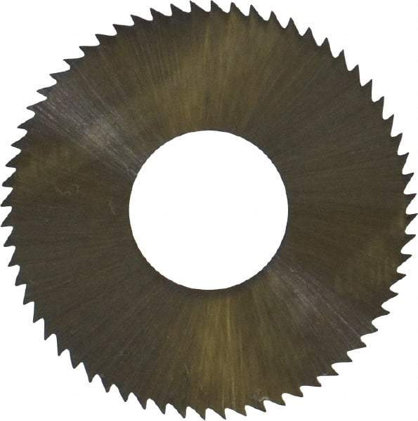 Controx - 1" Diam x 0.014" Blade Thickness x 3/8" Arbor Hole Diam, 64 Tooth Slitting and Slotting Saw - Arbor Connection, Right Hand, Uncoated, High Speed Steel, Concave Ground - Makers Industrial Supply