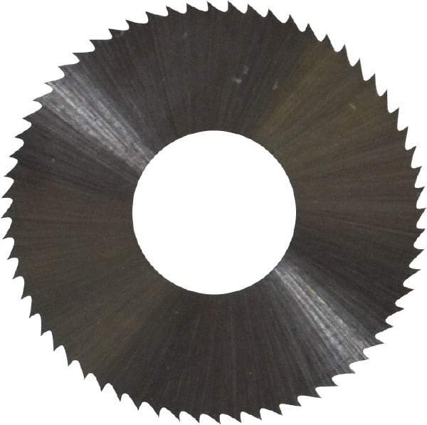 Controx - 1" Diam x 0.018" Blade Thickness x 3/8" Arbor Hole Diam, 64 Tooth Slitting and Slotting Saw - Arbor Connection, Right Hand, Uncoated, High Speed Steel, Concave Ground - Makers Industrial Supply