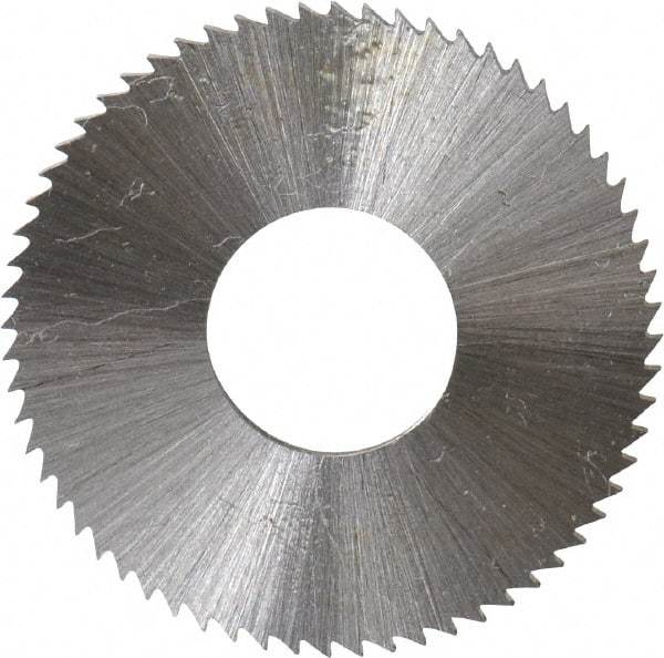 Controx - 1" Diam x 0.04" Blade Thickness x 3/8" Arbor Hole Diam, 64 Tooth Slitting and Slotting Saw - Arbor Connection, Right Hand, Uncoated, Cobalt, Concave Ground, Contains Keyway - Makers Industrial Supply