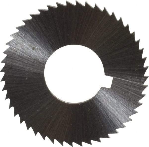 Controx - 1-1/4" Diam x 0.0469" Blade Thickness x 1/2" Arbor Hole Diam, 48 Tooth Slitting and Slotting Saw - Arbor Connection, Right Hand, Uncoated, Cobalt, Concave Ground, Contains Keyway - Makers Industrial Supply