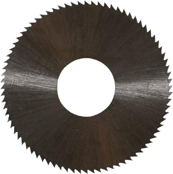 Controx - 1-1/2" Diam x 0.014" Blade Thickness x 1/2" Arbor Hole Diam, 80 Tooth Slitting and Slotting Saw - Arbor Connection, Right Hand, Uncoated, High Speed Steel, Concave Ground - Makers Industrial Supply