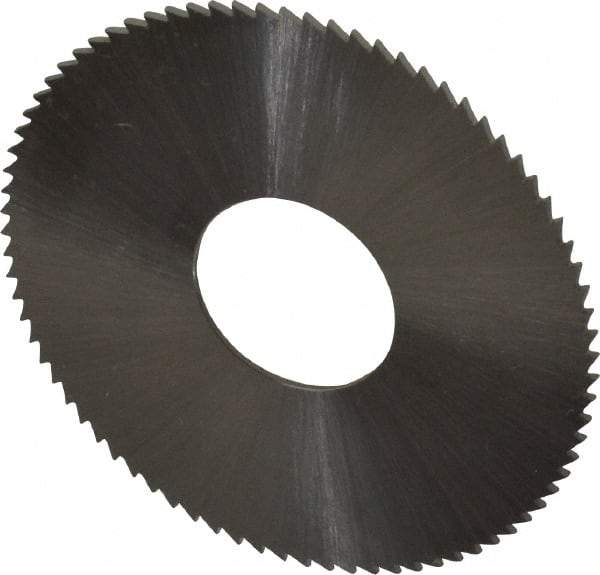 Controx - 1-1/2" Diam x 0.025" Blade Thickness x 1/2" Arbor Hole Diam, 80 Tooth Slitting & Slotting Saw - Arbor Connection, Right Hand, Uncoated, M2 High Speed Steel, Concave Ground - Makers Industrial Supply