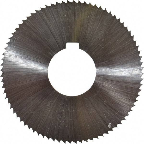 Controx - 3" Diam x 1/16" Blade Thickness x 1" Arbor Hole Diam, 80 Tooth Slitting and Slotting Saw - Arbor Connection, Right Hand, Uncoated, Cobalt, Concave Ground, Contains Keyway - Makers Industrial Supply