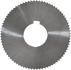 Controx - 3" Diam x 0.0781" Blade Thickness x 1" Arbor Hole Diam, 80 Tooth Slitting and Slotting Saw - Arbor Connection, Right Hand, Uncoated, Cobalt, Concave Ground, Contains Keyway - Makers Industrial Supply