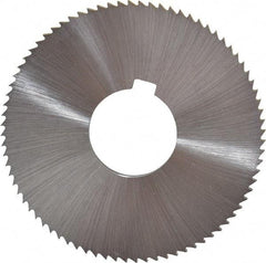 Controx - 3" Diam x 1/8" Blade Thickness x 1" Arbor Hole Diam, 80 Tooth Slitting and Slotting Saw - Arbor Connection, Right Hand, Uncoated, Cobalt, Concave Ground, Contains Keyway - Makers Industrial Supply