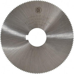 Controx - 4" Diam x 0.04" Blade Thickness x 1" Arbor Hole Diam, 128 Tooth Slitting and Slotting Saw - Arbor Connection, Right Hand, Uncoated, Cobalt, Concave Ground, Contains Keyway - Makers Industrial Supply