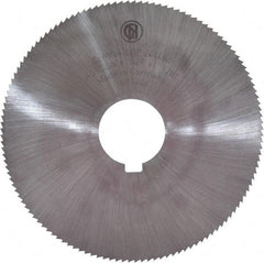 Controx - 4" Diam x 0.0469" Blade Thickness x 1" Arbor Hole Diam, 128 Tooth Slitting and Slotting Saw - Arbor Connection, Right Hand, Uncoated, Cobalt, Concave Ground, Contains Keyway - Makers Industrial Supply