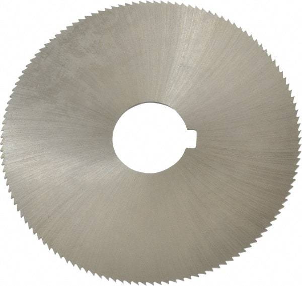 Controx - 4" Diam x 1/16" Blade Thickness x 1" Arbor Hole Diam, 128 Tooth Slitting and Slotting Saw - Arbor Connection, Right Hand, Uncoated, Cobalt, Concave Ground, Contains Keyway - Makers Industrial Supply