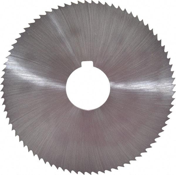 Controx - 4" Diam x 0.0781" Blade Thickness x 1" Arbor Hole Diam, 80 Tooth Slitting and Slotting Saw - Arbor Connection, Right Hand, Uncoated, Cobalt, Concave Ground, Contains Keyway - Makers Industrial Supply