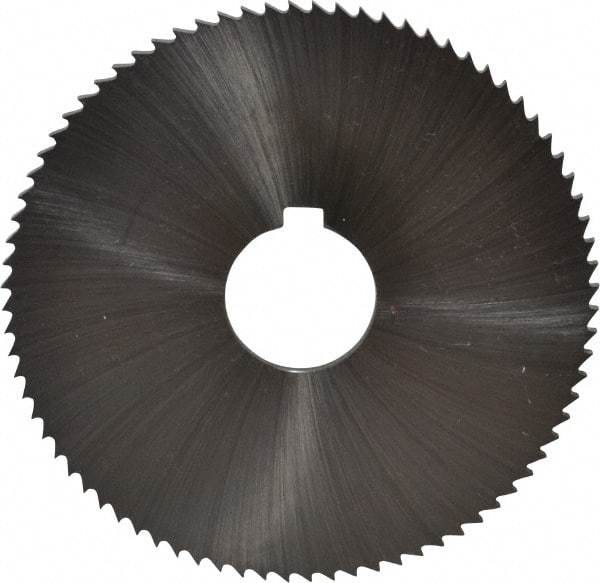 Controx - 4" Diam x 1/8" Blade Thickness x 1" Arbor Hole Diam, 80 Tooth Slitting and Slotting Saw - Arbor Connection, Right Hand, Uncoated, Cobalt, Concave Ground, Contains Keyway - Makers Industrial Supply