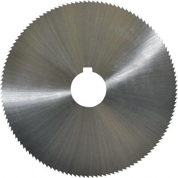 Controx - 5" Diam x 1/16" Blade Thickness x 1" Arbor Hole Diam, 128 Tooth Slitting and Slotting Saw - Arbor Connection, Right Hand, Uncoated, Cobalt, Concave Ground, Contains Keyway - Makers Industrial Supply