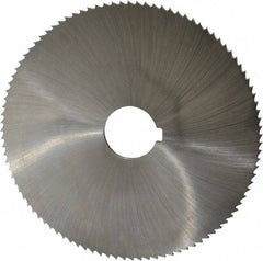 Controx - 5" Diam x 1/8" Blade Thickness x 1" Arbor Hole Diam, 100 Tooth Slitting and Slotting Saw - Arbor Connection, Right Hand, Uncoated, Cobalt, Concave Ground, Contains Keyway - Makers Industrial Supply