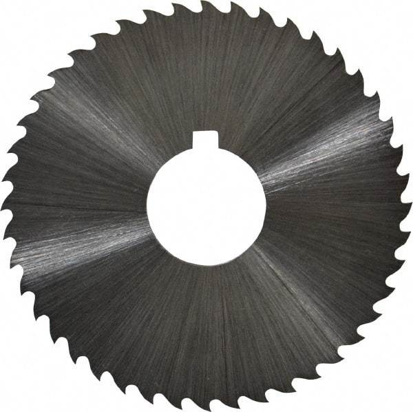 Controx - 1-3/4" Diam x 0.04" Blade Thickness x 1/2" Arbor Hole Diam, 44 Tooth Slitting and Slotting Saw - Arbor Connection, Right Hand, Uncoated, Cobalt, 15° Rake, Concave Ground, Contains Keyway - Makers Industrial Supply