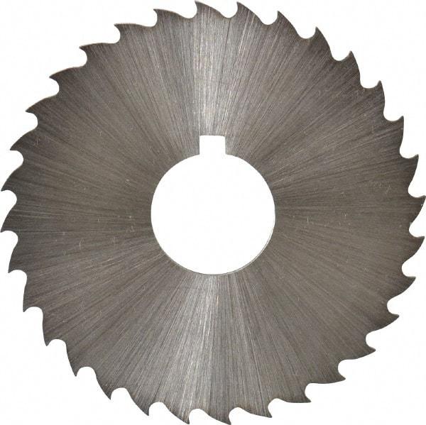 Controx - 1-3/4" Diam x 1/16" Blade Thickness x 1/2" Arbor Hole Diam, 32 Tooth Slitting and Slotting Saw - Arbor Connection, Right Hand, Uncoated, Cobalt, 15° Rake, Concave Ground, Contains Keyway - Makers Industrial Supply