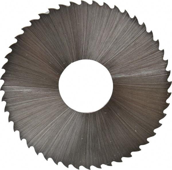 Controx - 2" Diam x 0.04" Blade Thickness x 5/8" Arbor Hole Diam, 48 Tooth Slitting and Slotting Saw - Arbor Connection, Right Hand, Uncoated, Cobalt, 15° Rake, Concave Ground, Contains Keyway - Makers Industrial Supply