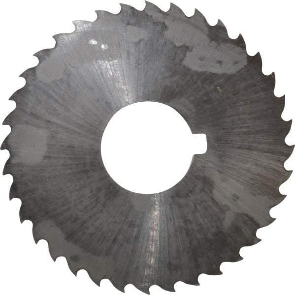 Controx - 2" Diam x 0.0469" Blade Thickness x 5/8" Arbor Hole Diam, 36 Tooth Slitting and Slotting Saw - Arbor Connection, Right Hand, Uncoated, Cobalt, 15° Rake, Concave Ground, Contains Keyway - Makers Industrial Supply