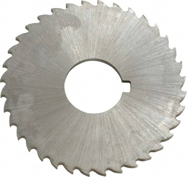 Controx - 2" Diam x 0.0781" Blade Thickness x 5/8" Arbor Hole Diam, 36 Tooth Slitting and Slotting Saw - Arbor Connection, Right Hand, Uncoated, Cobalt, 15° Rake, Concave Ground, Contains Keyway - Makers Industrial Supply