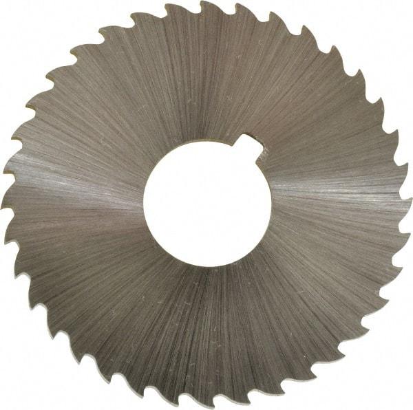 Controx - 2" Diam x 0.0938" Blade Thickness x 5/8" Arbor Hole Diam, 36 Tooth Slitting and Slotting Saw - Arbor Connection, Right Hand, Uncoated, Cobalt, 15° Rake, Concave Ground, Contains Keyway - Makers Industrial Supply