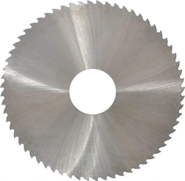 Controx - 4" Diam x 0.025" Blade Thickness x 1" Arbor Hole Diam, 64 Tooth Slitting and Slotting Saw - Arbor Connection, Right Hand, Uncoated, Cobalt, 15° Rake, Concave Ground - Makers Industrial Supply