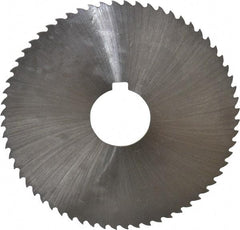 Controx - 4" Diam x 0.04" Blade Thickness x 1" Arbor Hole Diam, 64 Tooth Slitting and Slotting Saw - Arbor Connection, Right Hand, Uncoated, Cobalt, 15° Rake, Concave Ground, Contains Keyway - Makers Industrial Supply