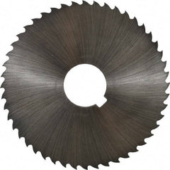 Controx - 4" Diam x 0.0938" Blade Thickness x 1" Arbor Hole Diam, 48 Tooth Slitting and Slotting Saw - Arbor Connection, Right Hand, Uncoated, Cobalt, 15° Rake, Concave Ground, Contains Keyway - Makers Industrial Supply