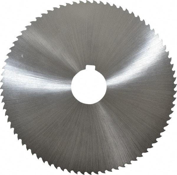 Controx - 5" Diam x 0.0313" Blade Thickness x 1" Arbor Hole Diam, 80 Tooth Slitting and Slotting Saw - Arbor Connection, Right Hand, Uncoated, Cobalt, 15° Rake, Concave Ground - Makers Industrial Supply