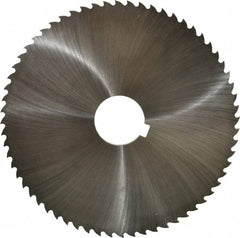 Controx - 6" Diam x 0.0938" Blade Thickness x 1-1/4" Arbor Hole Diam, 64 Tooth Slitting and Slotting Saw - Arbor Connection, Right Hand, Uncoated, Cobalt, 15° Rake, Concave Ground, Contains Keyway - Makers Industrial Supply