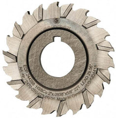 Controx - 2" Blade Diam x x 0.0938" Blade Thickness, 5/8" Hole, 22 Teeth, Cobalt Side Chip Saw - Staggered Tooth, Arbor Connection, Right Hand Cut, Uncoated, with Keyway - Makers Industrial Supply