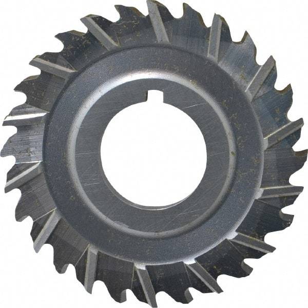 Controx - 2-1/2" Blade Diam x 3/16" Blade Thickness, 7/8" Hole, 28 Teeth, Cobalt Side Chip Saw - Staggered Tooth, Arbor Connection, Right Hand Cut, Uncoated, with Keyway - Makers Industrial Supply