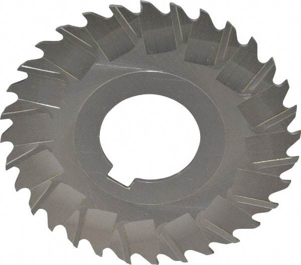 Controx - 3" Blade Diam x 1/16" Blade Thickness, 1" Hole, 32 Teeth, Cobalt Side Chip Saw - Staggered Tooth, Arbor Connection, Right Hand Cut, Uncoated, with Keyway - Makers Industrial Supply