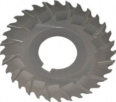 Controx - 3" Blade Diam x 1/16" Blade Thickness, 1" Hole, 32 Teeth, Cobalt Side Chip Saw - Staggered Tooth, Arbor Connection, Right Hand Cut, Uncoated, with Keyway - Makers Industrial Supply