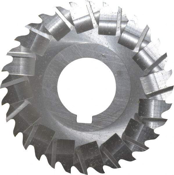 Controx - 3" Blade Diam x x 0.0781" Blade Thickness, 1" Hole, 32 Teeth, Cobalt Side Chip Saw - Staggered Tooth, Arbor Connection, Right Hand Cut, Uncoated, with Keyway - Makers Industrial Supply